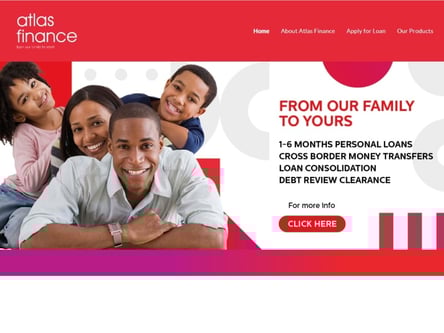 Atlas Finance homepage