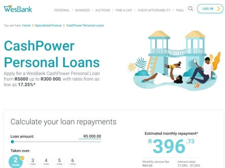 Wesbank homepage