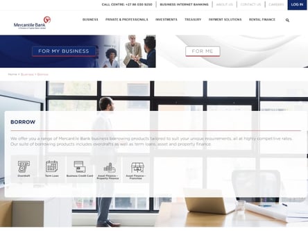 Mercantile Bank homepage