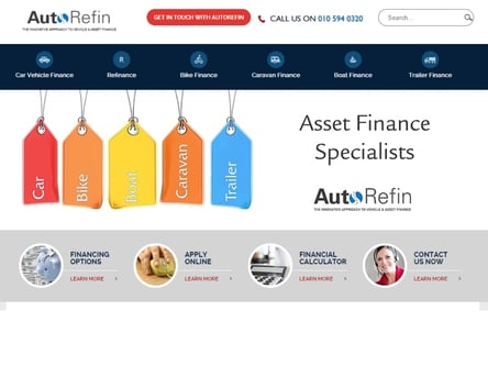 Auto Refin SA homepage